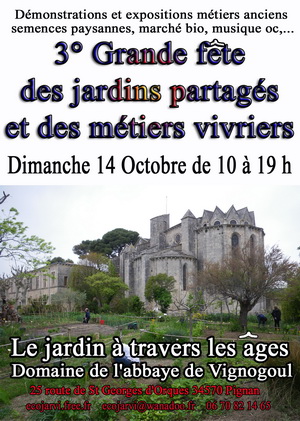 3e grande fête des jardins partagés et des métiers vivriers et anciens